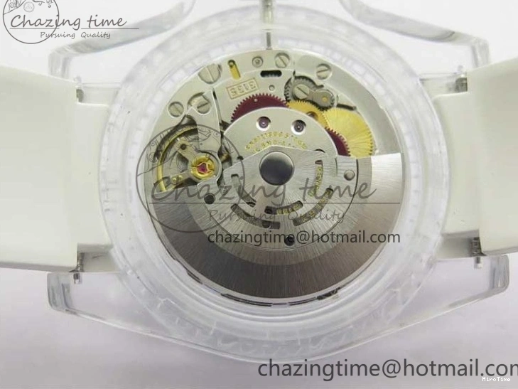 MiroTime 0116 Submariner Phantomlab Transparent KZF Best Edition Black Dial on White Rubber Strap VR StreetReady 2567